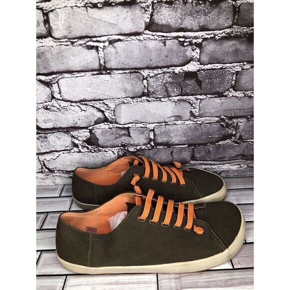 Camper Brown Textile Synthetic Orange Lace Up Casual Shoes Men’s Sz 45EU/12M US - Picture 3 of 16